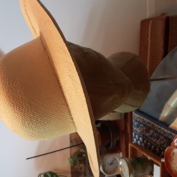 Mexican Resort straw brimmed hat 22" NEW - Picture 2 of 7